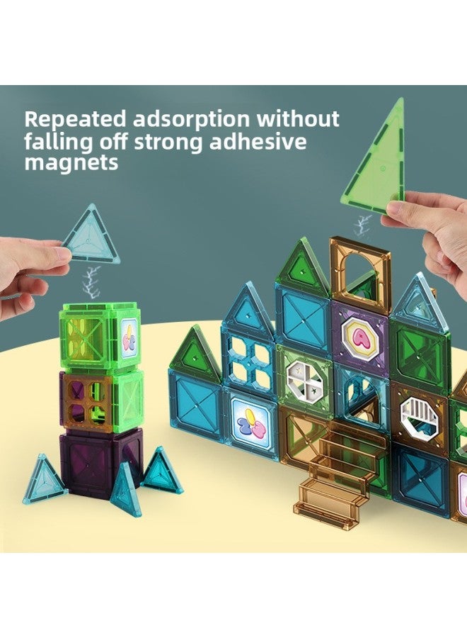 Track Magnetic Sheet Magnetic Sheet Building Blocks Educational Toys Track Car Magnetic Sheet Magnet Construction Toys Wholesale-Specifications:All-match Pure Magnetic Sheet-70PCs - Image 4