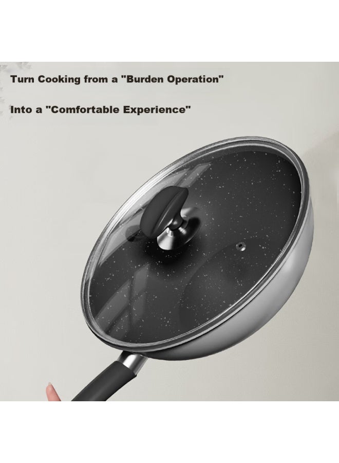 Bear Non-stick Multifunctional 28cm Home Cooking Frying Pan Oil-free Egg Frying Pan - Image 3