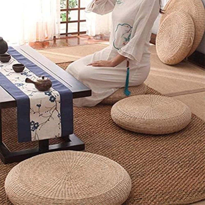 Floor Cushion, 50x10cm Round Floor Seating Set for Use - Image 3