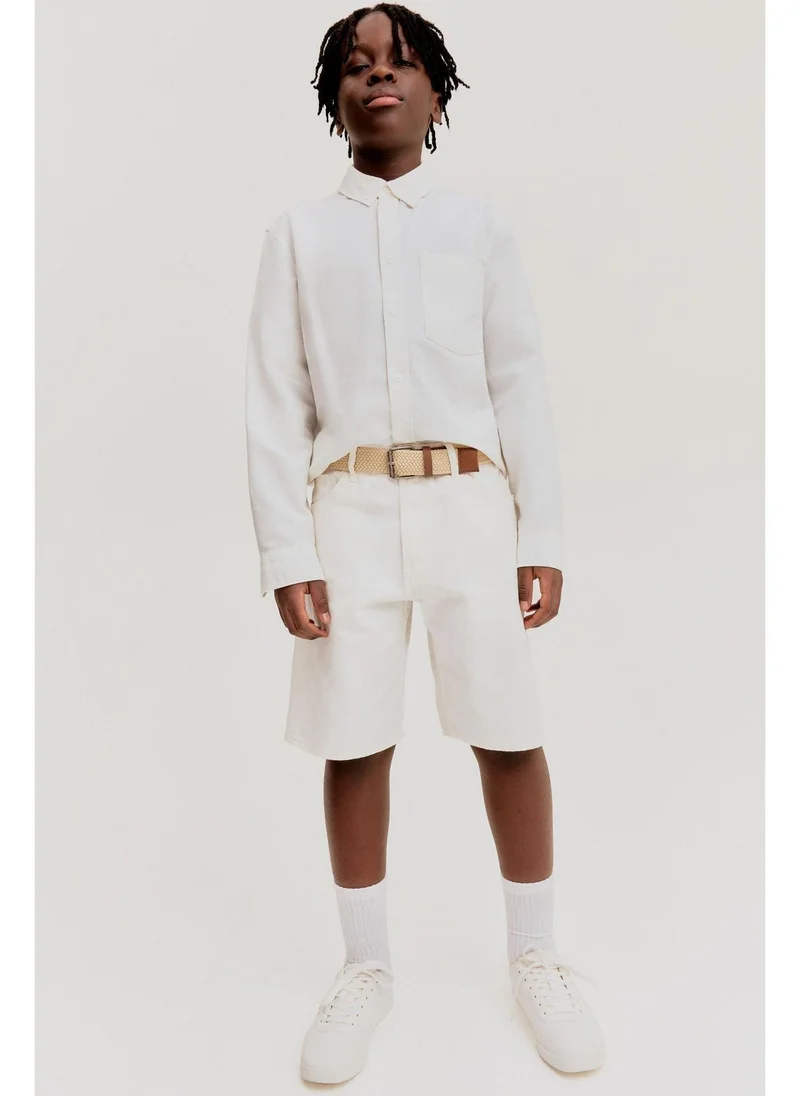 اتش اند ام Loose-fit denim shorts