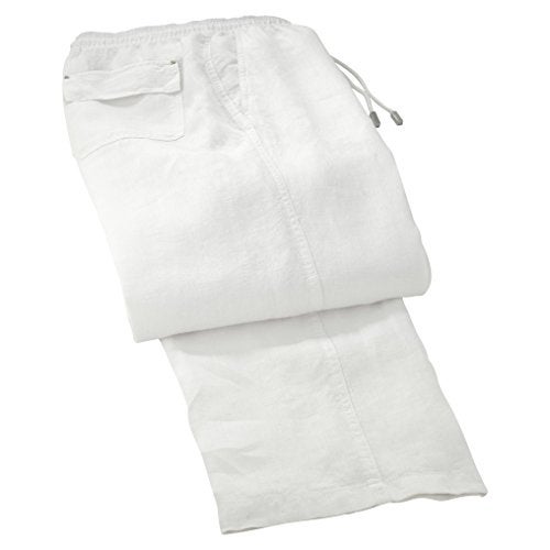 Vilebrequin Men Linen Pants Solid,White,XXXL - Image 1