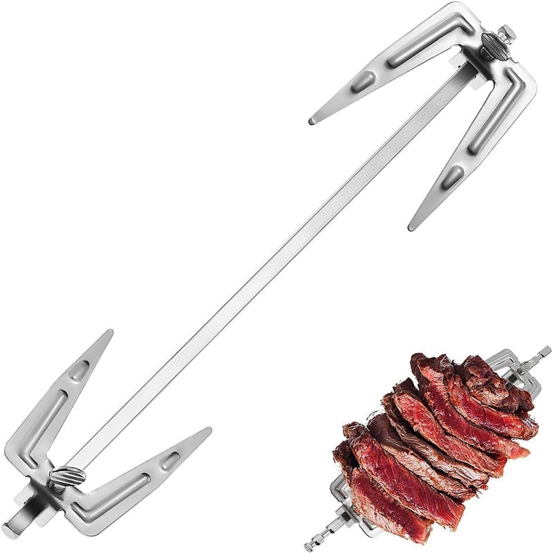 Toddmomy Stainless Steel Rotisserie Forks for Air Fryer Bbq Kitchen Grill Forks 9.84 Inch Universal Roast Chicken and Meat Forks for Outdoor Cooking - Image 2