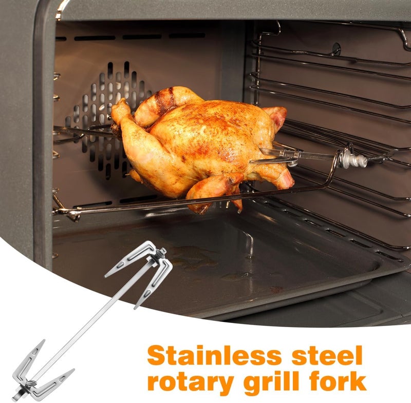 Toddmomy Stainless Steel Rotisserie Forks for Air Fryer Bbq Kitchen Grill Forks 9.84 Inch Universal Roast Chicken and Meat Forks for Outdoor Cooking - Image 5