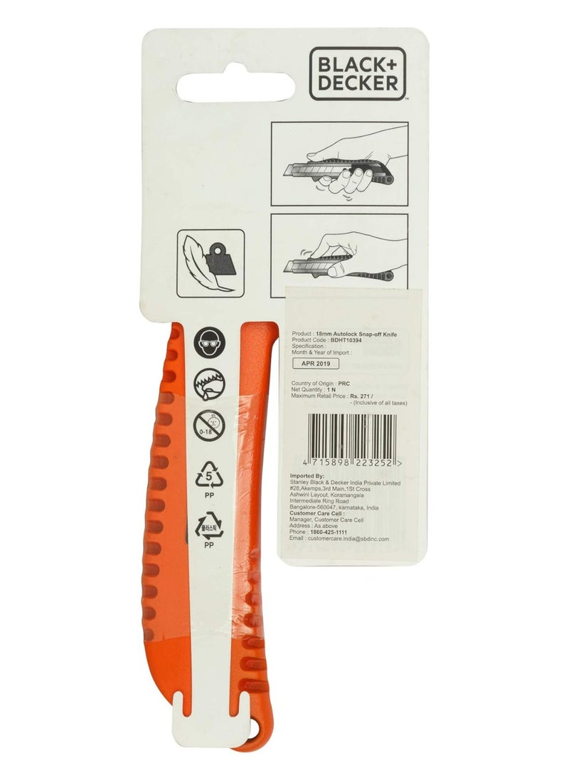 BLACK+DECKER Black+Decker 18mm Bimaterial Autolock Snap-Off Retractable Utility Knife  - Image 4