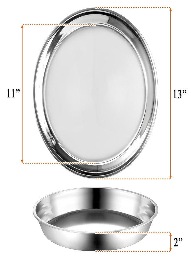 Elsjoy 4 Pack 13 Inch Stainless Steel Deep Pizza Pan, Large Round Pizza Baking Pan, Heavy-Duty Pizza Dish for Oven, Dishwasher Safe - Image 2