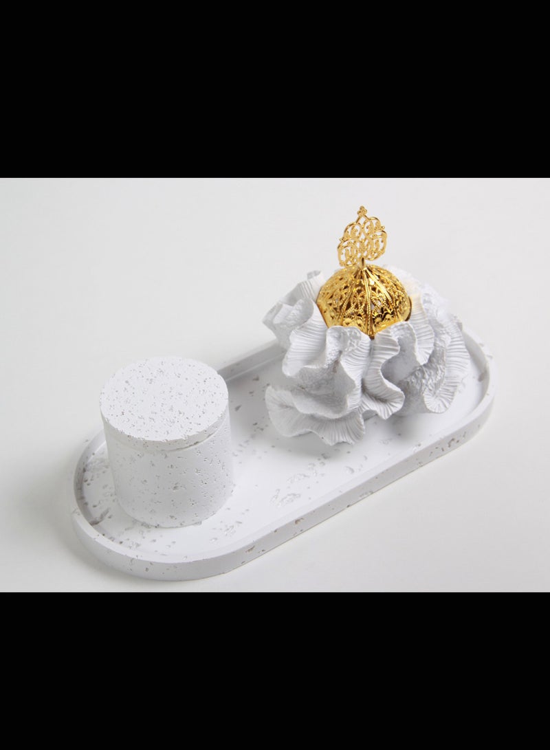 Incense burner set with incense storage boxes and serving tray - Image 2