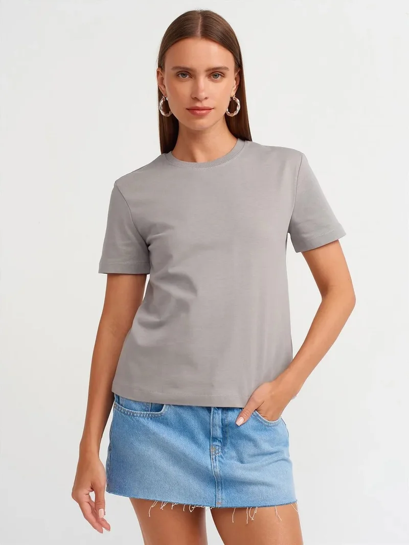 ديلفين DILVIN Women's Cotton Crew Neck T-Shirt