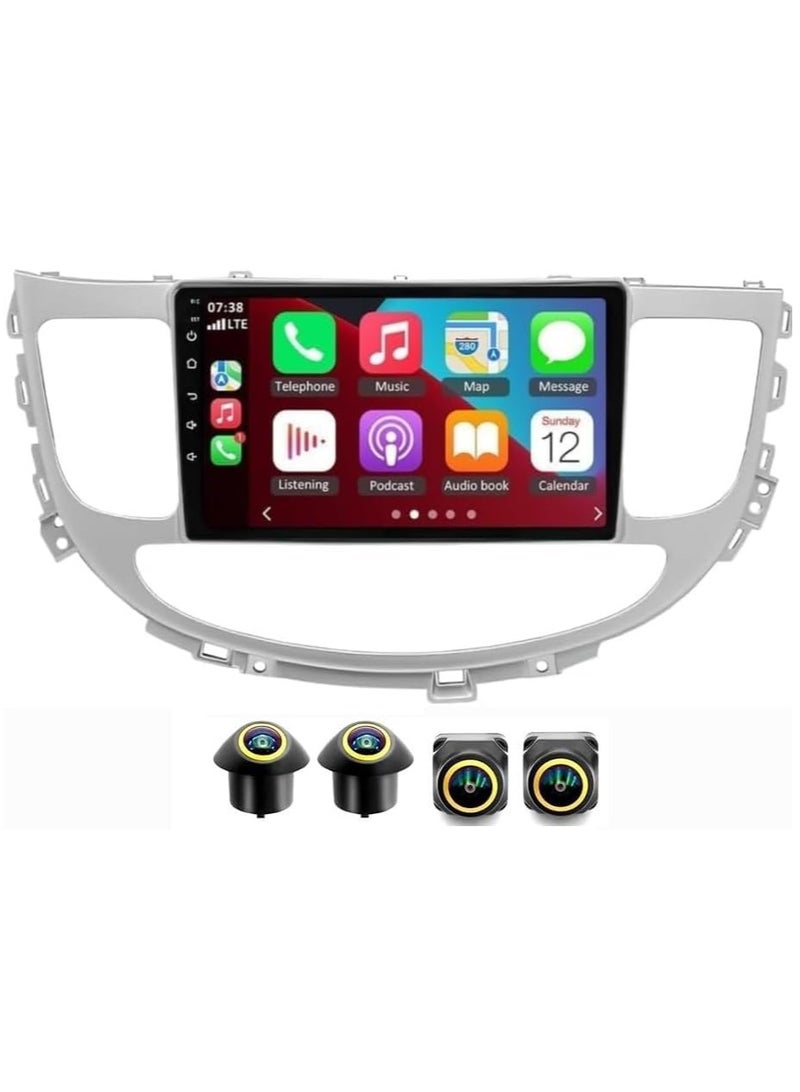 SHEZA STAR Android Car Stereo for Hyundai Genesis 2008-2013 4GB RAM 64GB ROM Support Carplay, M-Link Wi-Fi BT, Radio GPS, 9 Inch IPS.QLED, interface, Screen with 360D Camera Included - Image 1