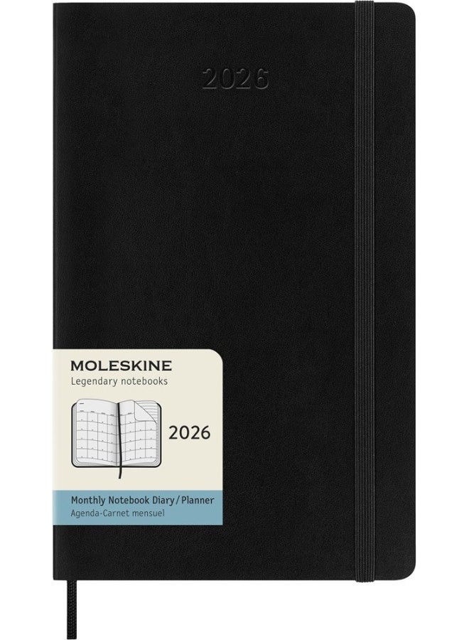 MOLESKINE موليكيني: 12M شهري كبير أسود ناعم