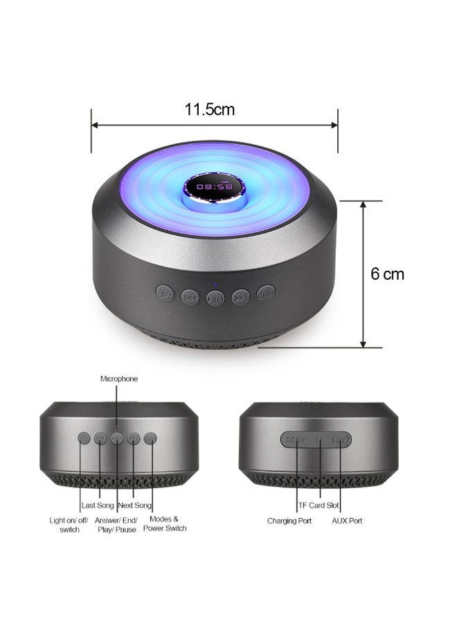 NIBEMINENT Portable Wireless Bluetooth Speaker With Mic Grey  - Image 2