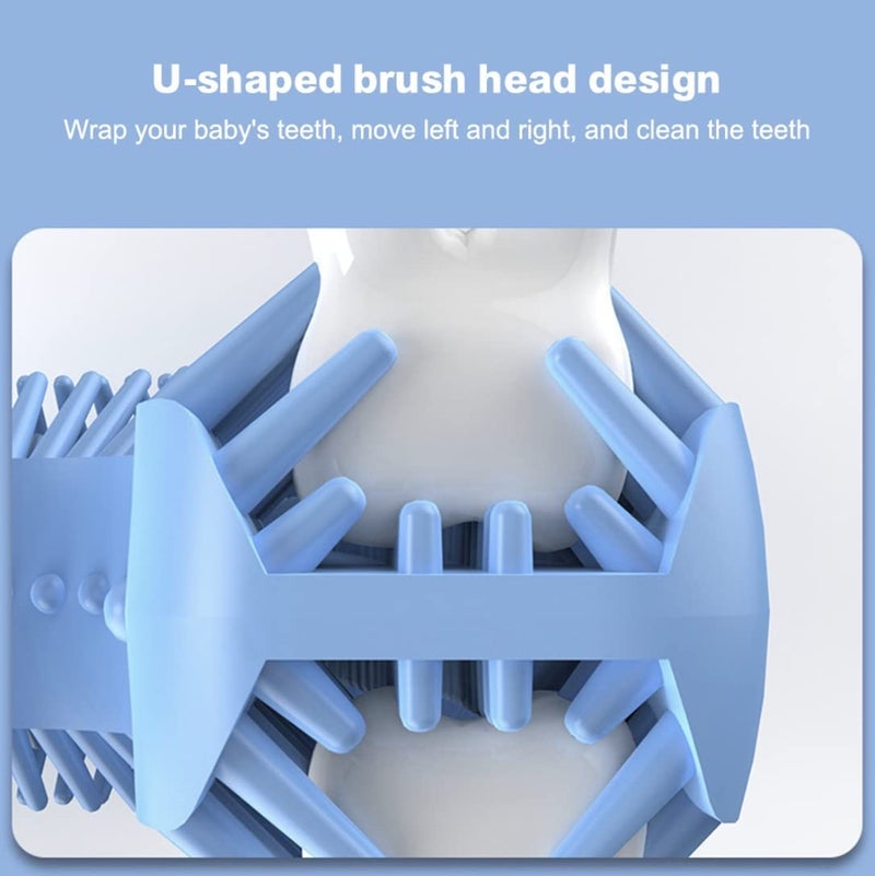 MARMIX Kids U Shaped Toothbrush Manual Training Tooth Brush with Soft Silicone Brush Head Whitening Massage Toothbrush Whole Mouth Toothbrush 360 Oral Teeth Cleaning For 6-12 Years (Multicolor) - Image 5