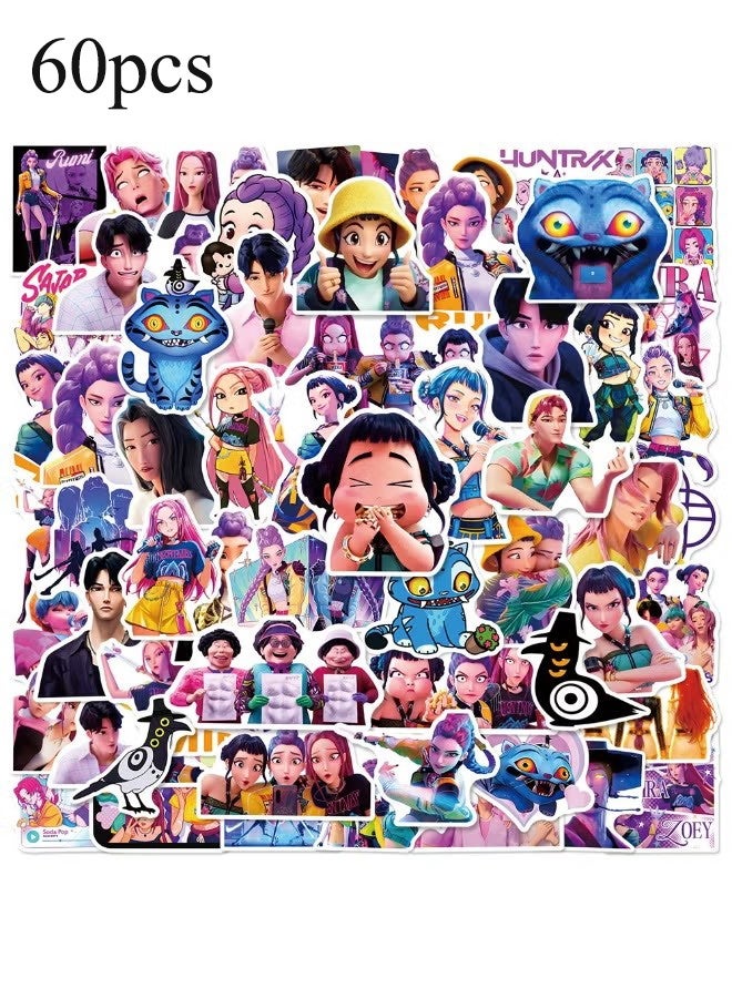 واي جيه 60 قطعة ملصقات من الفينيل ضد الماء ملصقات للكمبيوتر المحمول - Image 1