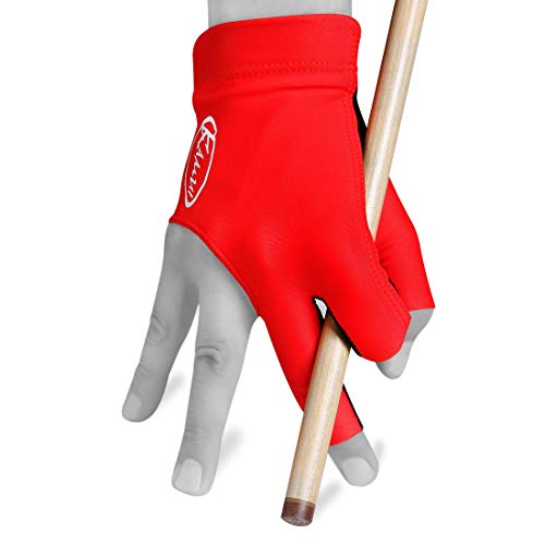 KAMUI Billiard Glove - Quickdry - for Right Hand (Red, X-Small) - Image 1