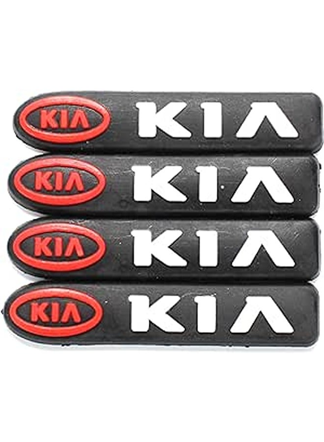 Generic Kia car side door guard edge defender protector trim guard sticker (black,4 pcs set) 