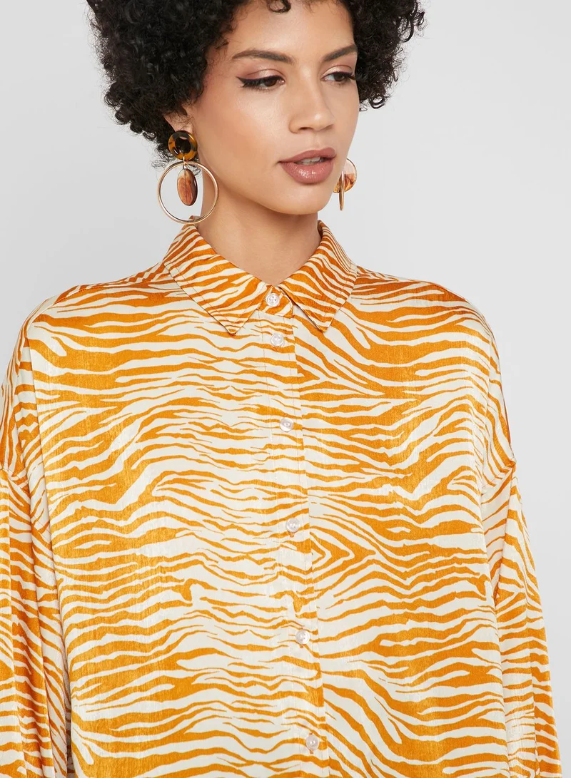 TOPSHOP Zebra Print Shirt