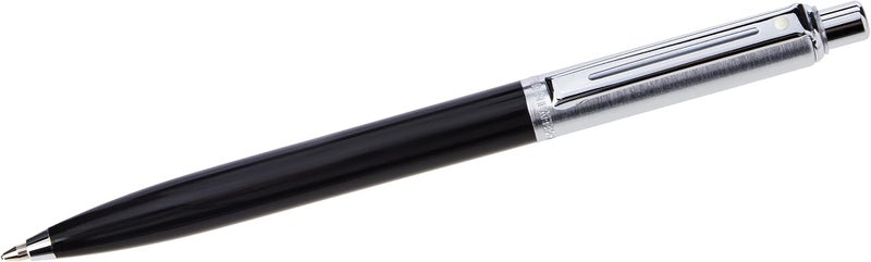 SHEAFFER قلم شيفر سينتينل القابل لإعادة التعبئة ببرميل من الراتنج الأسود وغطاء من الكروم المصقول - Image 2