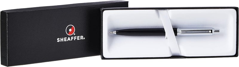 SHEAFFER قلم شيفر سينتينل القابل لإعادة التعبئة ببرميل من الراتنج الأسود وغطاء من الكروم المصقول - Image 1