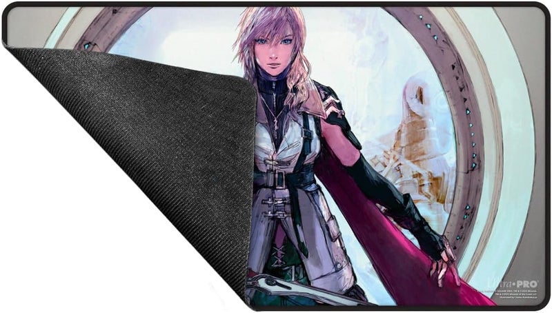 Ultra PRO - Final Fantasy x Universes Beyond Lightning, Army of One Black Stitched Playmat for Magic: The Gathering | Card Game Playmat, Final Fantasy Collectibles, Desk Mat Mousepad - Image 2