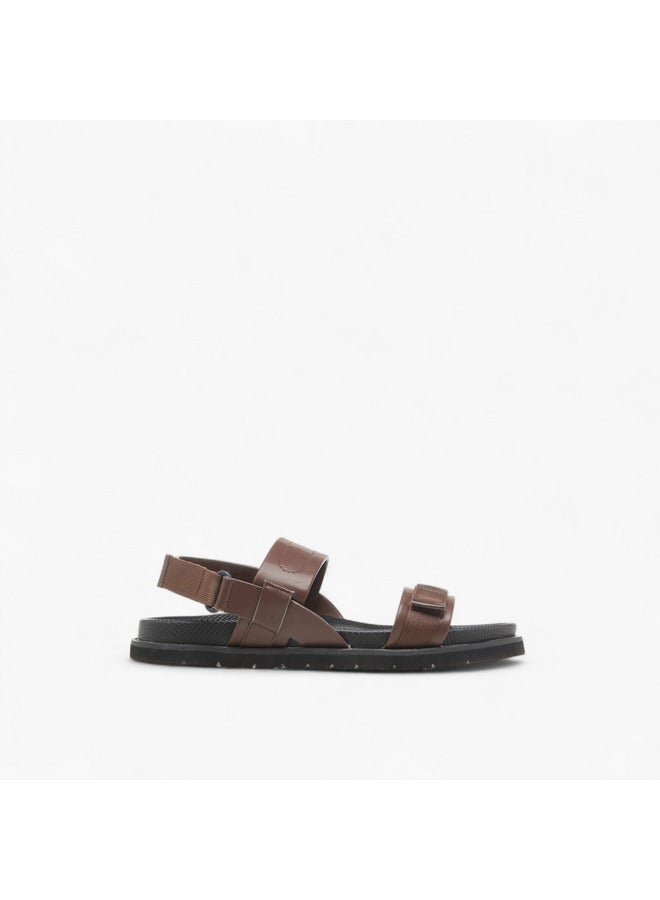 DUCHINI Men's Strap Detail Comfort Sandals with Hook and Loop Closure  - Image 3