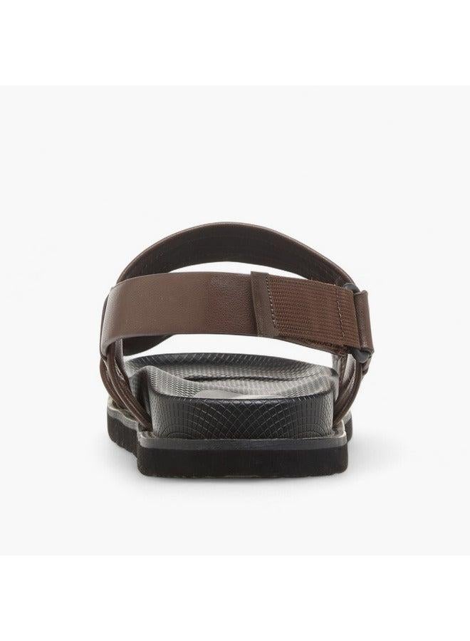 DUCHINI Men's Strap Detail Comfort Sandals with Hook and Loop Closure - Image 5