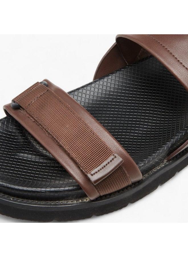 DUCHINI Men's Strap Detail Comfort Sandals with Hook and Loop Closure - Image 4
