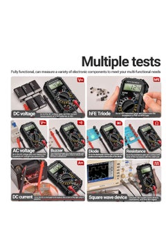 Generic Multimeter For Resistance Test, 1999 Counts Tester Indication, for Televisions, Refrigerators, Air Conditioners Electronic Device, Various Parameters Like Current, Resistance(Red)  - Image 2