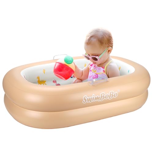 Swimbobo Inflatable Baby Bathtub – Soft, Portable Baby Bath for Infants and Toddlers, Easy to Inflate, Waterproof, Ideal for Home and Travel (Basic) - Image 1