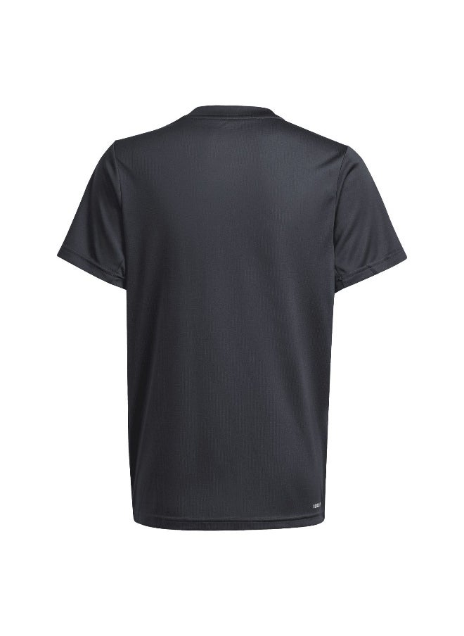 Adidas adidas U Tr-Es Logo T Grey Training T-Shirts 5-6Y  - Image 3