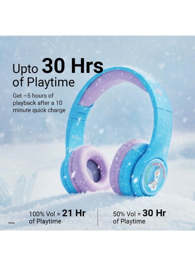 SMD Disney Frozen Bluetooth Wireless Stereo Headphones | Wireless kids headphones with Frozen design, Bluetooth connectivity, soft cushions, adjustable headband, and clear stereo sound - Image 3