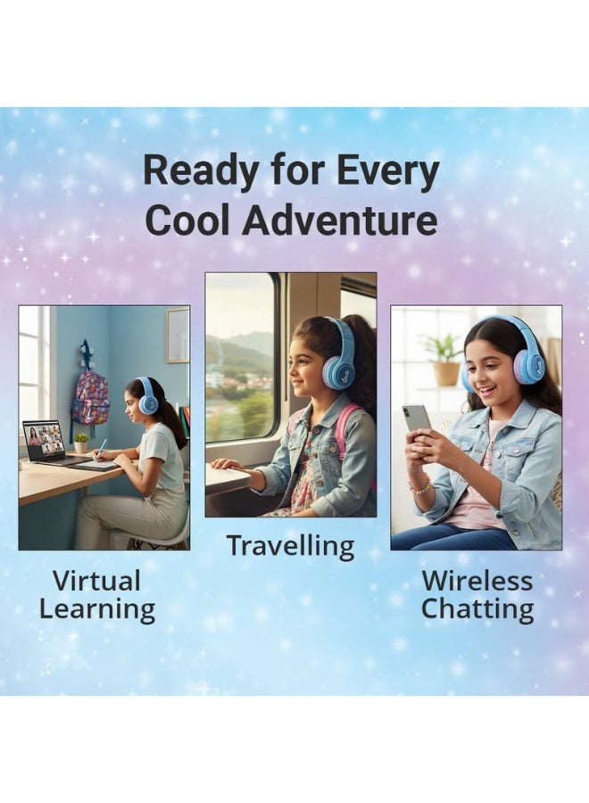 SMD Disney Frozen Bluetooth Wireless Stereo Headphones | Wireless kids headphones with Frozen design, Bluetooth connectivity, soft cushions, adjustable headband, and clear stereo sound - Image 2