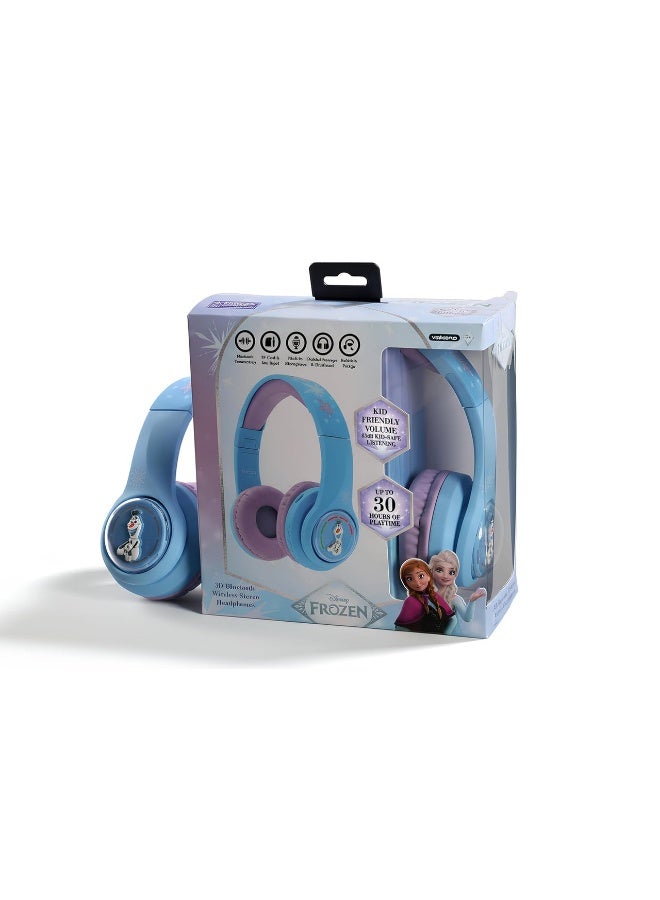 SMD Disney Frozen Bluetooth Wireless Stereo Headphones | Wireless kids headphones with Frozen design, Bluetooth connectivity, soft cushions, adjustable headband, and clear stereo sound - Image 1