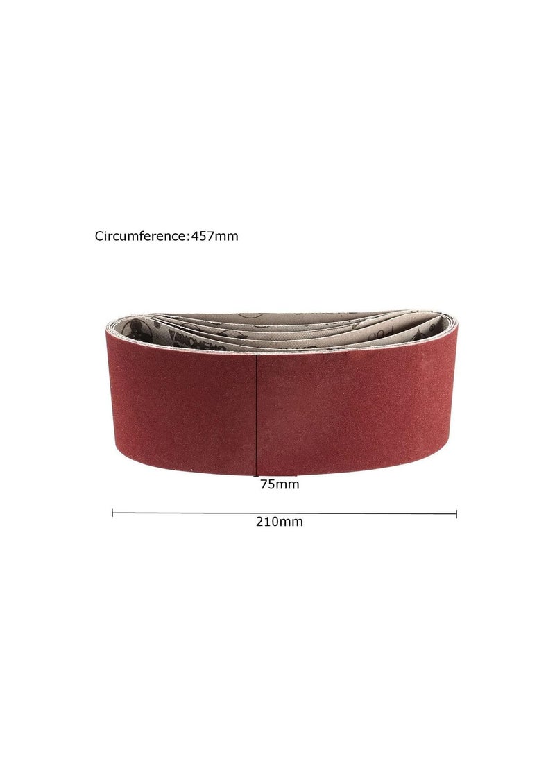 GGOOT Sanding Belts 75x457mm, 4Pcs 40/60/80/120 Assorted Grits Abrasive Sander Belts for Grinding Polishing Derusting  - Image 2