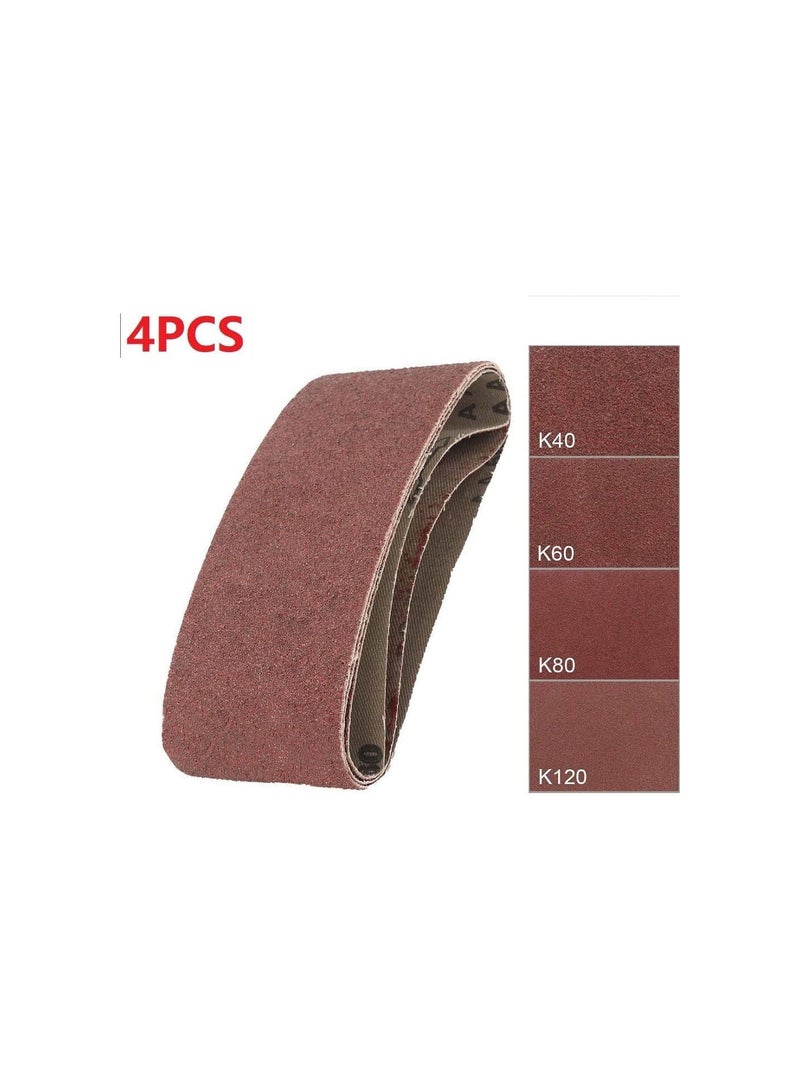 GGOOT Sanding Belts 75x457mm, 4Pcs 40/60/80/120 Assorted Grits Abrasive Sander Belts for Grinding Polishing Derusting  - Image 5