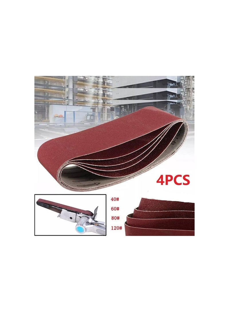 GGOOT Sanding Belts 75x457mm, 4Pcs 40/60/80/120 Assorted Grits Abrasive Sander Belts for Grinding Polishing Derusting  - Image 4