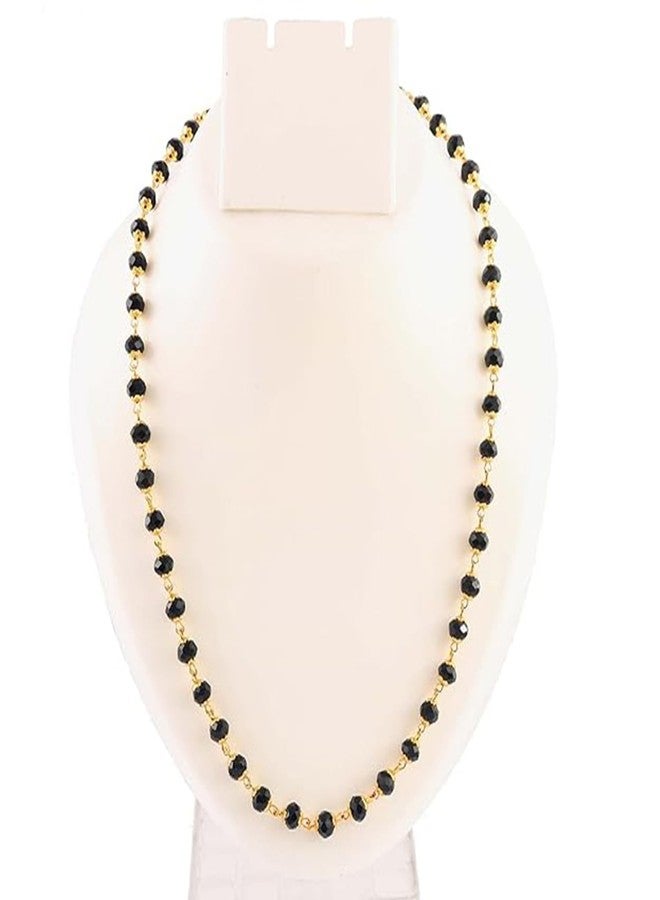 Ervio Black Crystal Beads Chain for Men & Women | Stylish Beaded Mala Necklace | Unisex Fashion Jewelry for Spiritual, Traditional | Lightweight Handcrafted Look Chain (multicolor) - Image 4