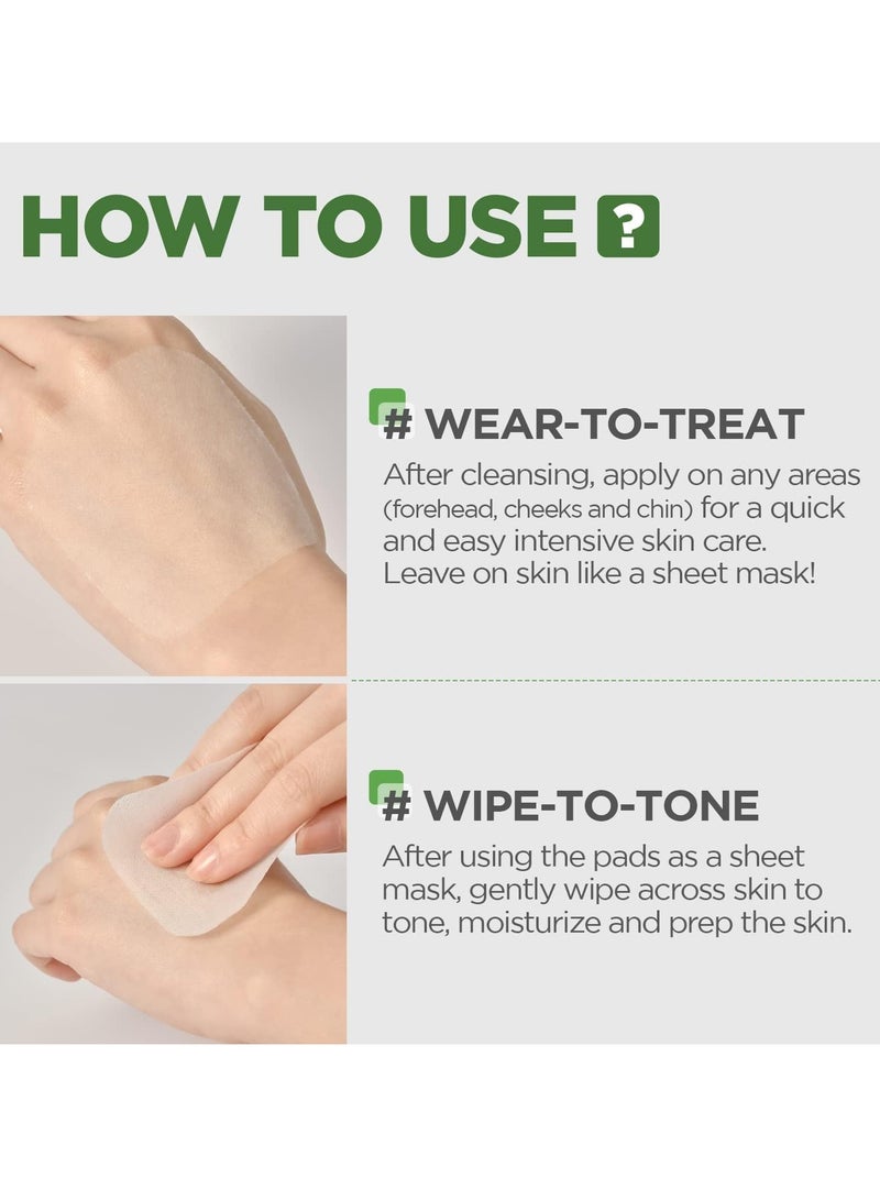 Mediheal Teatree Trouble Pad | Square Cotton Facial Toner Pads With Tea Tree & Lactobacillus | Soothing Pads To Calm Sensitive & Acne Prone Skin-| Vegan Face Gauze Pads | 100 Pads - Image 5