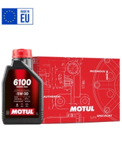 MOTUL 6100 SAVE-lite I 5W30 SYNTHETIC ENGINE OIL (12 X 1 Liter Carton) Imported from Europe  - Image 1