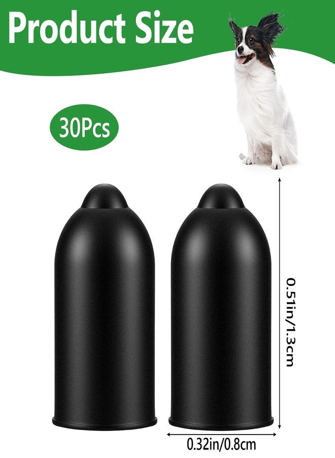 KFHENSOMR 30 Pcs Dog Shock Collar Rubber Tips, Anti Bark Collars Caps Training Collar Replacement Silicone Covers Column Conductive Rubber Prong Sleeve Extra Contact Points for Puppy Dogs - Image 2