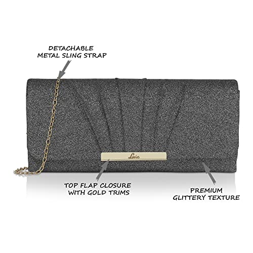 Lavie Women's Dazz Foldover Clutch Black Ladies Purse Handbag - Image 3