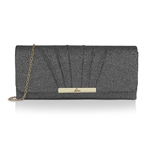 Lavie Women's Dazz Foldover Clutch Black Ladies Purse Handbag - Image 1