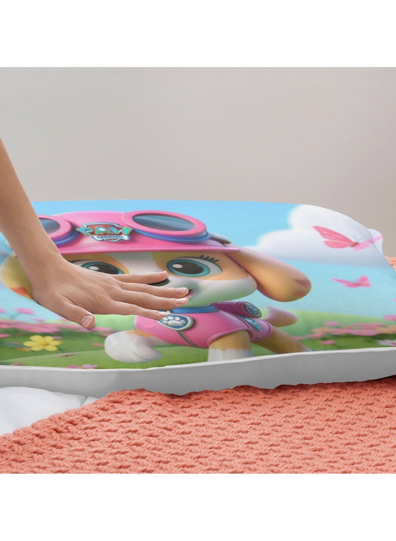 طقم ملاءة سرير من البوليستر الناعم من الألياف الدقيقة من باو باترول مكون من 3 قطع يتضمن غطاء لحاف وكيسي وسادة (غطاء لحاف مقاس 150 سم × 200 سم) - Image 2