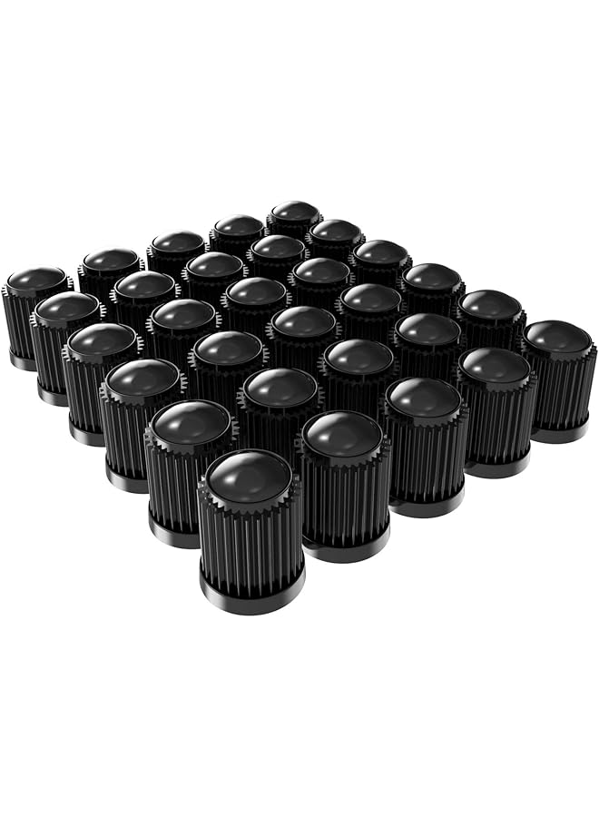 SAMIKIVA (30 Pack) Tire Stem Valve Caps, With O Rubber Ring, Universal Stem Covers For Cars, Suvs, Bike And Bicycle, Trucks, Motorcycles, Airtight Seal Heavy Duty (Black (30 Pack))  - Image 4