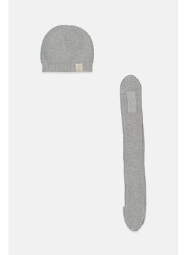 Tchibo Toddler Girls Beanie Hat And Neck Scarf, Grey  - Image 1