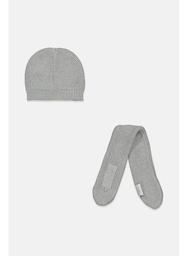 Tchibo Toddler Girls Beanie Hat And Neck Scarf, Grey  - Image 2