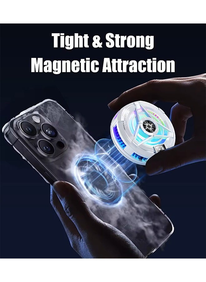 HaHaHai Phone Cooler,Cooling Fan for Mobile ,Mobile Cooler Semiconductor,Real-time Temperature Display,Color Cycle Cell Semiconductor Phone Cooler Compatible with Phone/Switch/Pad/Laptop,Fit for Gaming,Outdoor Vlog for Universal iPhone/Android Smartphone  - Image 3