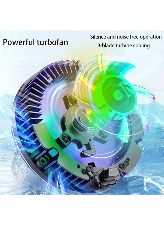 HaHaHai Phone Cooler,Cooling Fan for Mobile ,Mobile Cooler Semiconductor,Real-time Temperature Display,Color Cycle Cell Semiconductor Phone Cooler Compatible with Phone/Switch/Pad/Laptop,Fit for Gaming,Outdoor Vlog for Universal iPhone/Android Smartphone  - Image 4