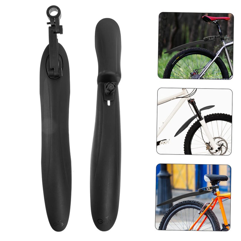 Universal Bike Mudguards Set of 2 Durable Plastic Easy Install for Mountain Bicycle - Image 4