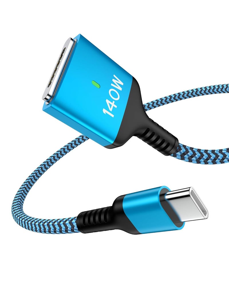 كابل USB-C إلى Magnetic 3 بطول 6 أقدام، 140 واط كابل شاحن MacBook Air السريع Apple MagSafe 3 Cable لجهاز MacBook Air مقاس 15 بوصة/13 بوصة M4 2025، M3 2024، M2 2023، Mac Book Pro مقاس 16 بوصة/14 بوصة M4 2024، M2 2023، M1 2021. - Image 1