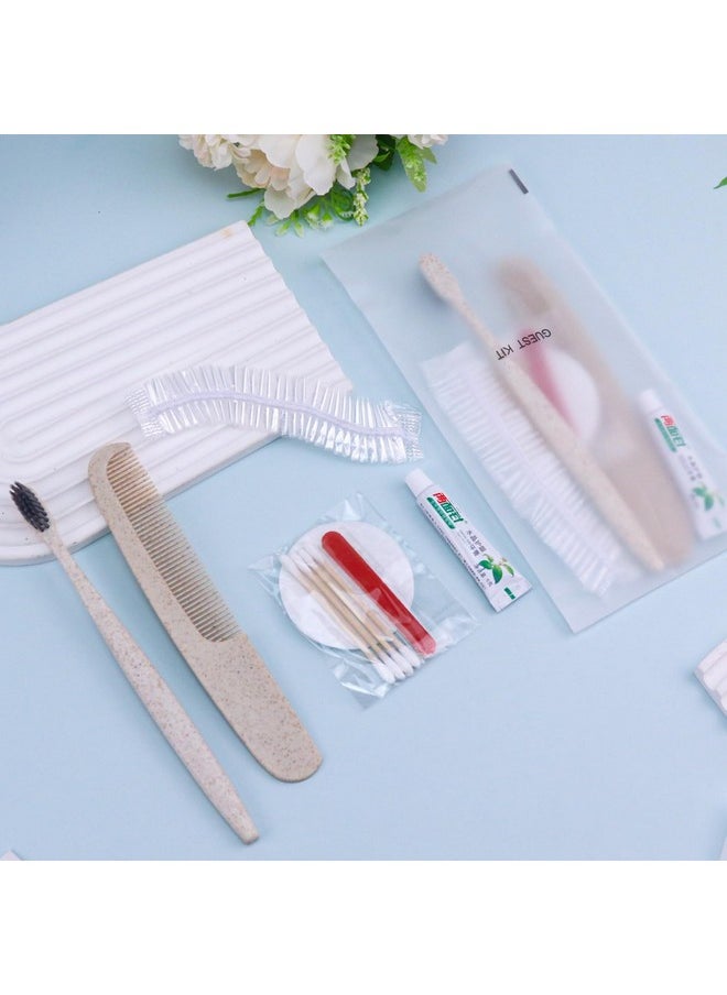 LLHQAMT Hygiene Kit Hygiene Kit Bulk Travel Hygiene Kit With Toothbrush Toothpaste Care Package Comb Shower Cap Individually Packed Suitable For Hotel Home Camping Travel (30Pack)  - Image 3