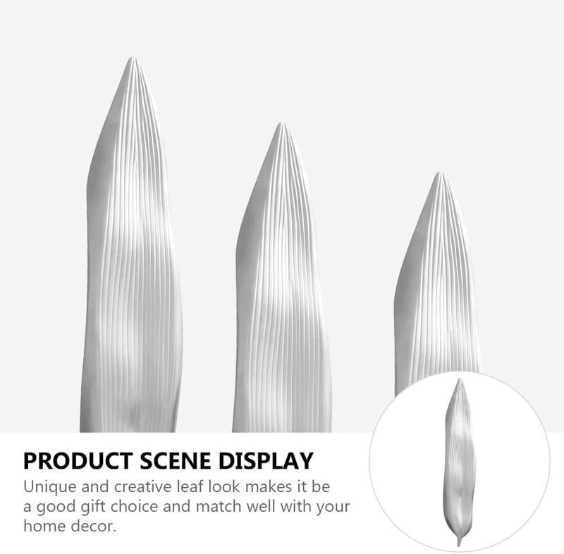 NUOBESTY Stainless Steel Chopstick Stand - Unique Leaf Shaped Cutlery Rest for Forks Spoons and Chopsticks - Elegant Kitchen Table Decor - Image 2